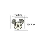 迪士尼米老鼠動物色鉛筆風格布料由 Half Yard 在韓國印製